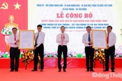 Gia Thuận và Tân Đông đón nhận Quyết định công nhận Xã An toàn khu