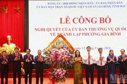 Bắc Ninh công bố quyết định thành lập phường Gia Bình