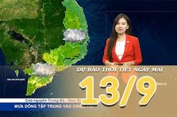 [Video] Dự báo thời tiết đêm nay và ngày mai 12/9/2026: Áp thấp nhiệt đới hướng vào Quảng Trị, Trung Bộ mưa lớn