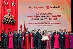 Chủ tịch Tập đoàn BRG Nguyễn Thị Nga được phong tặng danh hiệu Anh hùng Lao động thời kỳ đổi mới