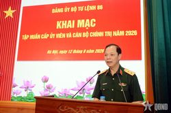 Đảng ủy Bộ tư lệnh 86 tập huấn cấp ủy viên và cán bộ chính trị năm 2026
