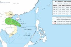 Áp thấp nhiệt đới cách đặc khu Hoàng Sa khoảng 150km