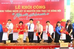 Khởi công Khu tưởng niệm liệt sĩ Nguyễn Văn Thạc và đồng đội