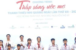 Quảng Ngãi trao 150 suất học bổng 'Thắp sáng ước mơ'