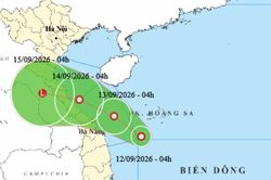 Áp thấp nhiệt đới mới trên Biển Đông hướng về Nghệ An đến TP Huế