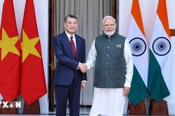 Thủ tướng Lê Minh Hưng gặp Thủ tướng Ấn Độ Narendra Modi