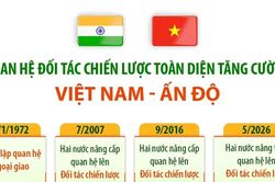 Quan hệ Đối t&aacute;c Chiến lược to&agrave;n diện tăng cường Việt Nam - Ấn Độ
