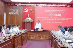 Thông qua dự thảo báo cáo kết quả kiểm tra đối với Ban Thường vụ Tỉnh ủy Quảng Trị