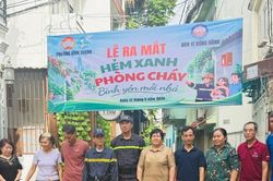 Ra mắt mô hình 'Hẻm xanh phòng cháy – Bình yên mỗi nhà'