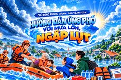 [Infographic] - Hướng dẫn ứng phó với mưa lớn, ngập lụt