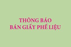 Công ty TNHH MTV Xổ số kiến thiết Khánh Hòa thông báo giấy phế liệu