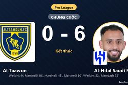 Hủy diệt Al Taawon 0-6: Al-Hilal Saudi FC áp sát ngôi đầu, chủ nhà lún sâu nhóm cuối