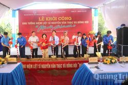Khởi công xây dựng Khu tưởng niệm Liệt sĩ Nguyễn Văn Thạc và đồng đội