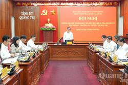 Thông qua dự thảo báo cáo kết quả kiểm tra, giám sát đối với Ban Thường vụ Tỉnh ủy Quảng Trị
