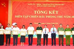 Phường Thanh Liệt: Tổng kết diễn tập chiến đấu phòng thủ năm 2026