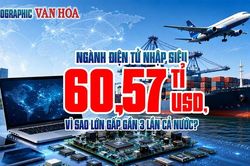 60,57 tỉ USD nhập siêu: Ngành điện tử gấp gần 3 lần cả nước