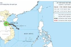 Áp thấp nhiệt đới giảm cường độ trên đất liền tỉnh Quảng Trị