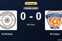 Thống kê trận đấu Al Shabab 0-0 Al-Fayha: Trận hòa không bàn thắng