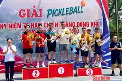 100 vận động viên tham gia Giải Pickleball kỷ niệm 76 năm Chiến thắng Đông Khê