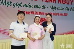 Bệnh viện Quân y 7A: Nữ hộ sinh 65 lần hiến máu tình nguyện
