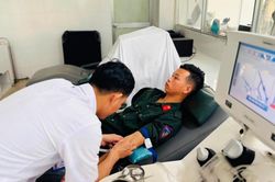 Chiến sỹ Công an hiến máu cứu người