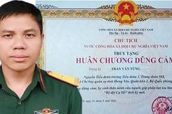 Chủ tịch nước truy tặng Huân chương dũng cảm đối với Trung tá Trần Văn Tùng