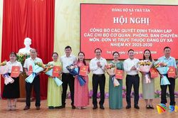 Đảng ủy các xã sắp xếp, thành lập chi bộ trực thuộc