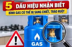Infographic 5 dấu hiệu nhận biết bình gas có thể bị sang chiết, tráo ruột