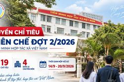 Liên minh Hợp tác xã Việt Nam tuyển dụng chỉ tiêu biên chế đợt 2/2026