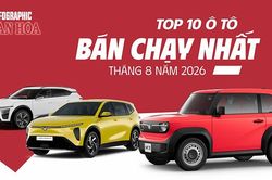 VF 3 bán 6.453 xe, VinFast thống trị Top 10 ô tô tháng 8