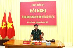 Quân đoàn 34 rút kinh nghiệm công tác tìm kiếm, quy tập hài cốt liệt sĩ
