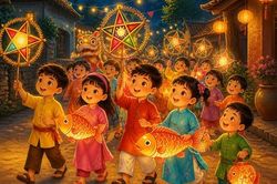 Cha mẹ có thể cùng con làm gì trong đêm Rằm tháng Tám?