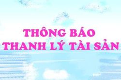 Công ty Cổ phần Cấp thoát nước Khánh Hòa thông báo về việc bán đấu giá tài sản thanh lý