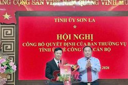 Ban Thường vụ Tỉnh ủy Sơn La công bố quyết định về công tác cán bộ tại xã Mường Chiên