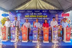 Ra mắt mô hình 'Chợ 4.0' tại xã Hoà Bình