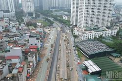 [Ảnh] Vành đai 2,5 đoạn qua Xuân Đỉnh hướng tới thông xe kỹ thuật trước ngày 30/9