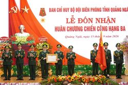 BĐBP Quảng Ngãi đón nhận Huân chương Chiến công hạng Ba