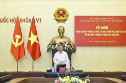 Thông qua dự thảo kết quả kiểm tra, giám sát đợt 3 đối với Ban Thường vụ Đảng ủy Quốc hội