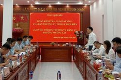 Đoàn giám sát số 15 của tỉnh làm việc với Đảng ủy phường Mường Lay