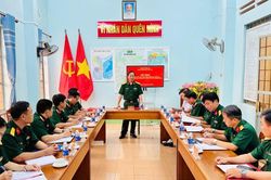 Khảo sát công tác quân sự, quốc phòng và xây dựng Đảng tại Chi bộ Quân sự phường Pleiku