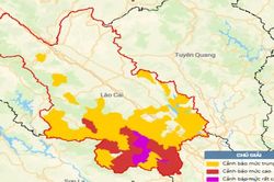 Lào Cai: Cảnh báo nguy cơ lũ quét, sạt lở đất tại 47 xã, phường trong 6 giờ tới