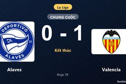 Thống kê trận đấu Alaves 0-1 Valencia: Luis Rioja tỏa sáng, Valencia giành trọn 3 điểm