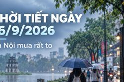 Thời tiết hôm nay 16/9: Hà Nội mưa to đến rất to, Bắc bộ nhiều nơi mưa lớn