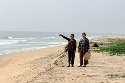 Quảng Ngãi: Biển 'ăn' sâu vào đất liền, người dân Đức Lợi lo lắng