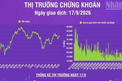 [Infographic] Chứng khoán ngày 17/9: VN-Index tăng 12,66 điểm