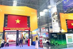 Gian hàng Việt Nam nổi bật tại Hội chợ Trung Quốc-ASEAN