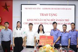 Viện KSND tỉnh Tuyên Quang hỗ trợ kinh phí xây dựng bếp ăn cho học sinh Lâm Bình