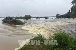 Thanh Hóa: Mưa lớn khiến bờ kênh T2 qua xã Tống Sơn bị vỡ