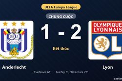 Thống kê trận đấu Anderlecht 1-2 Lyon: K. Nakamura tỏa sáng, Lyon giành trọn 3 điểm