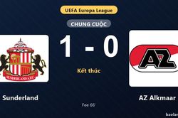 Thống kê trận đấu Sunderland 1-0 AZ Alkmaar: E. Le Fee tỏa sáng, Sunderland giành trọn 3 điểm
